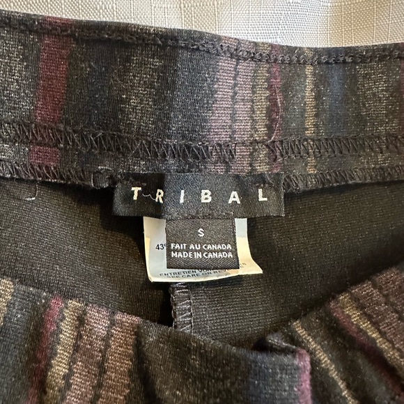 💕🌈💕Tribal Brand Womans Pull-on Stretch Pants Size S Multi- Colored Stripes - Picture 4 of 6